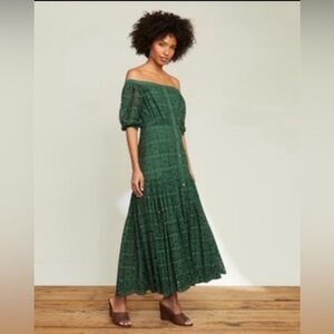Veronica Beard, brand new with tags, Cali Eyelet Dress, Forest, size 4: $315